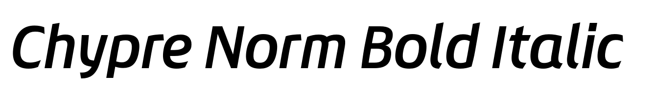 Chypre Norm Bold Italic